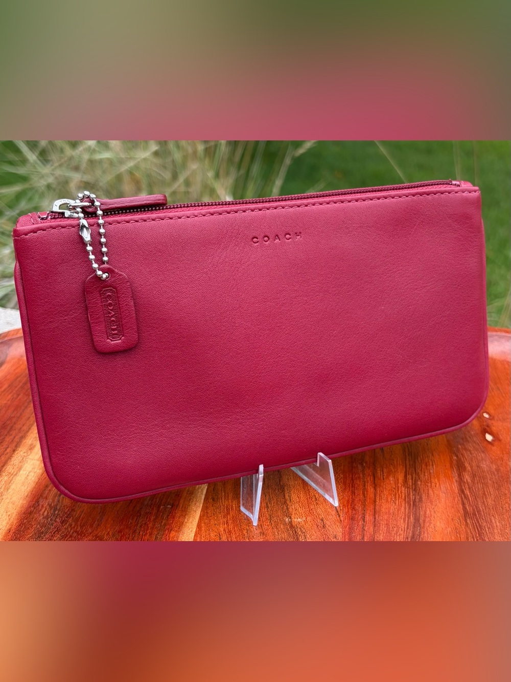 Vintage COACH Skinny Case Red Leather 6990 - Picture 14 of 15